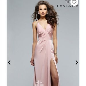Faviana Gown, Padded with High Leg Slit